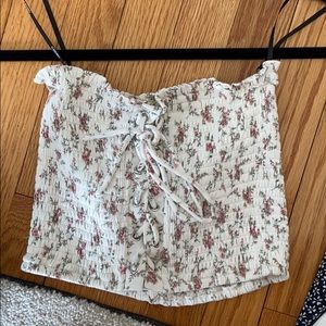 Forever 21 floral strapless top